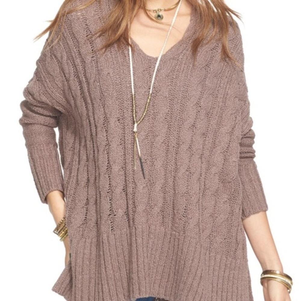 Free People Cable Knit Sweater